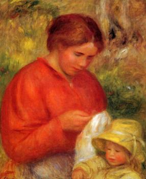 皮埃爾 奧古斯特 雷諾阿 Woman and Child 皮埃爾 奧古斯特 雷諾阿 Woman and Child